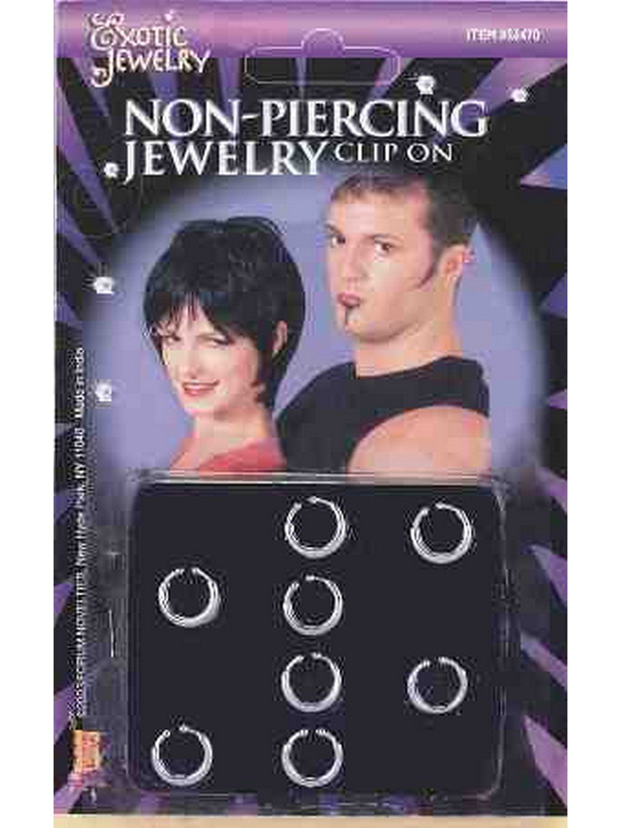 Adult Silver Clip-on Jewelry Set