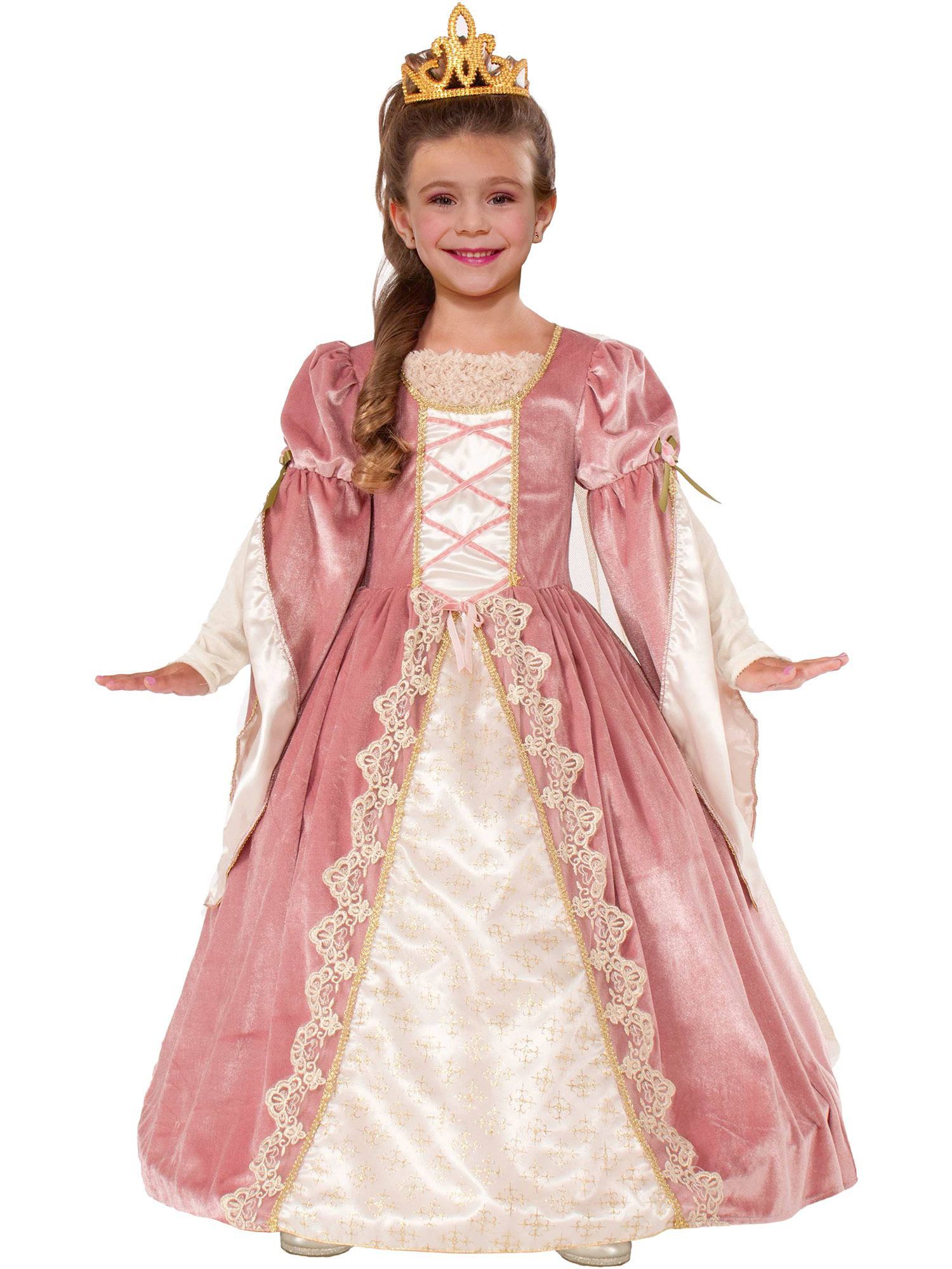 Girls' Pink Fairytale Victorian Rose Princess Costume
