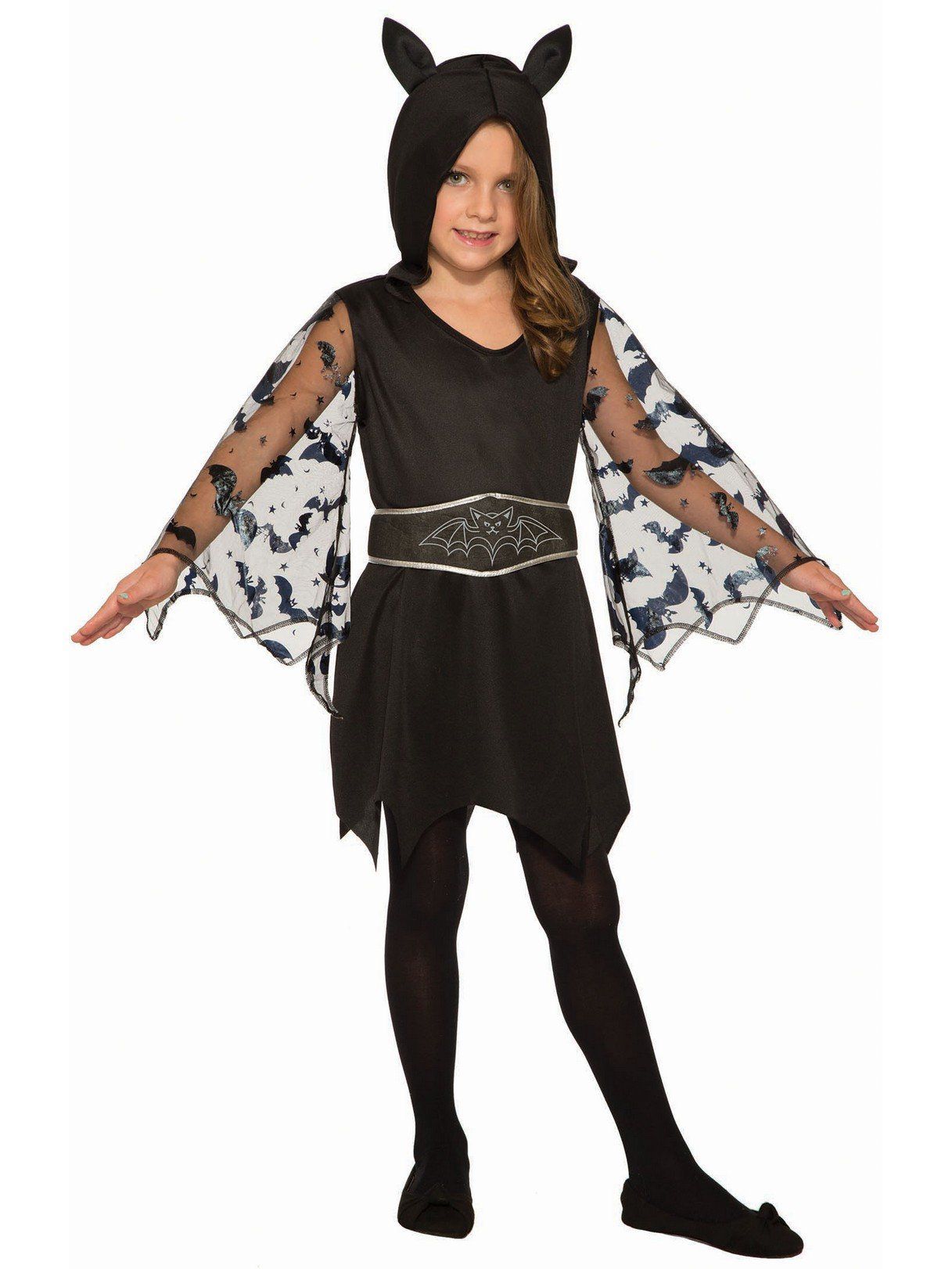 Girls' Fancy Bat Hooded Dress
