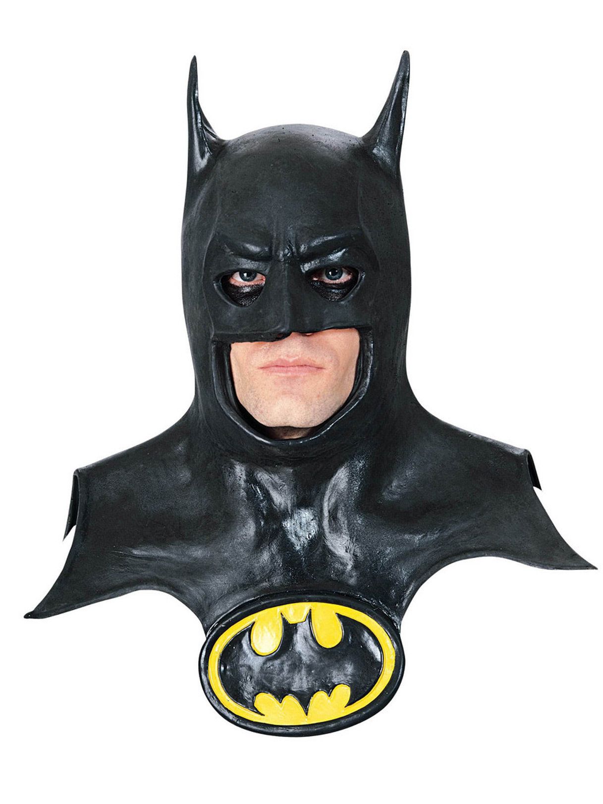 Adult DC Comics Batman Cowl Mask with Logo - Image 1