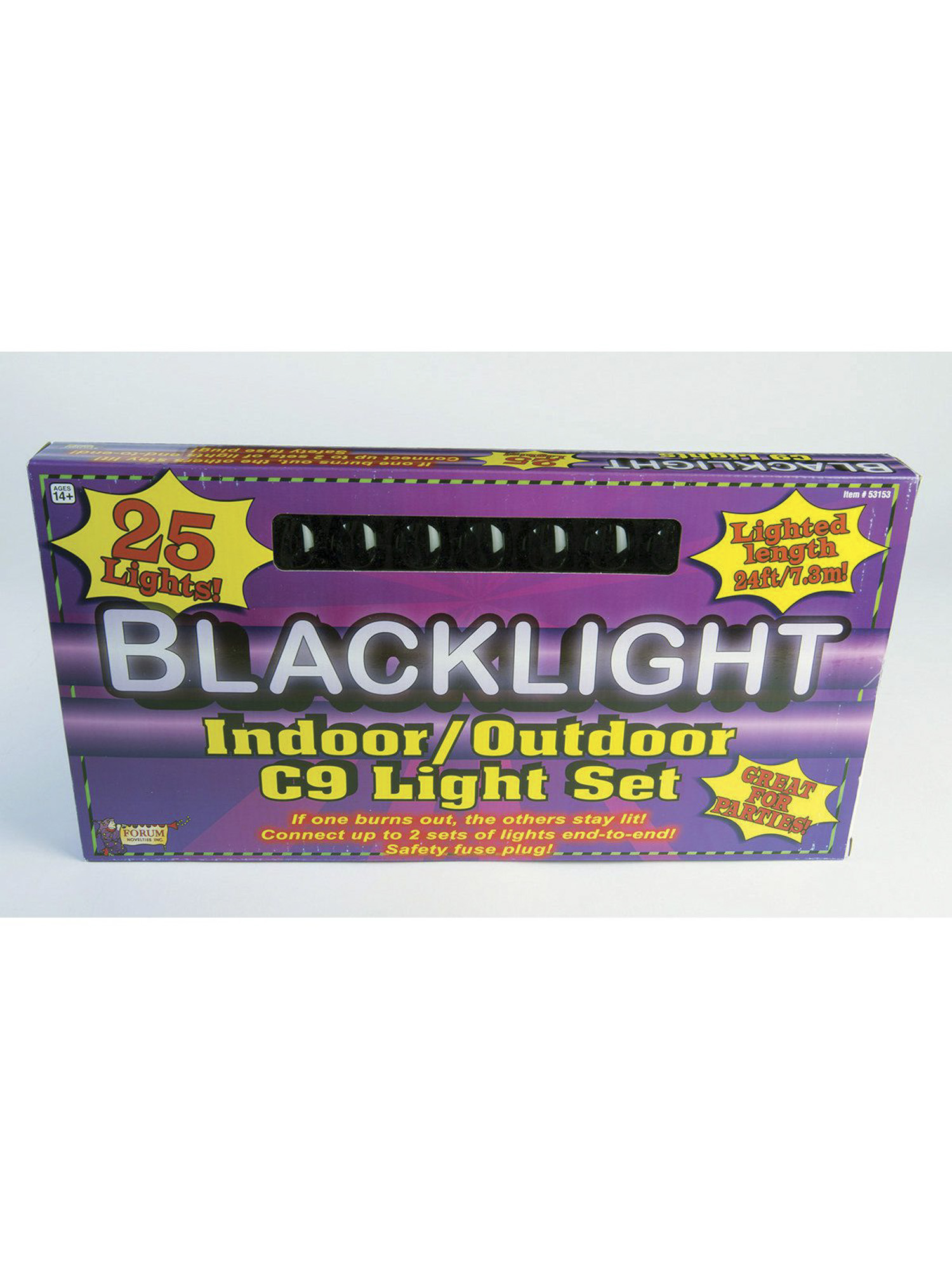 Blacklight Indoor/Outdoor String Light 25-count Set
