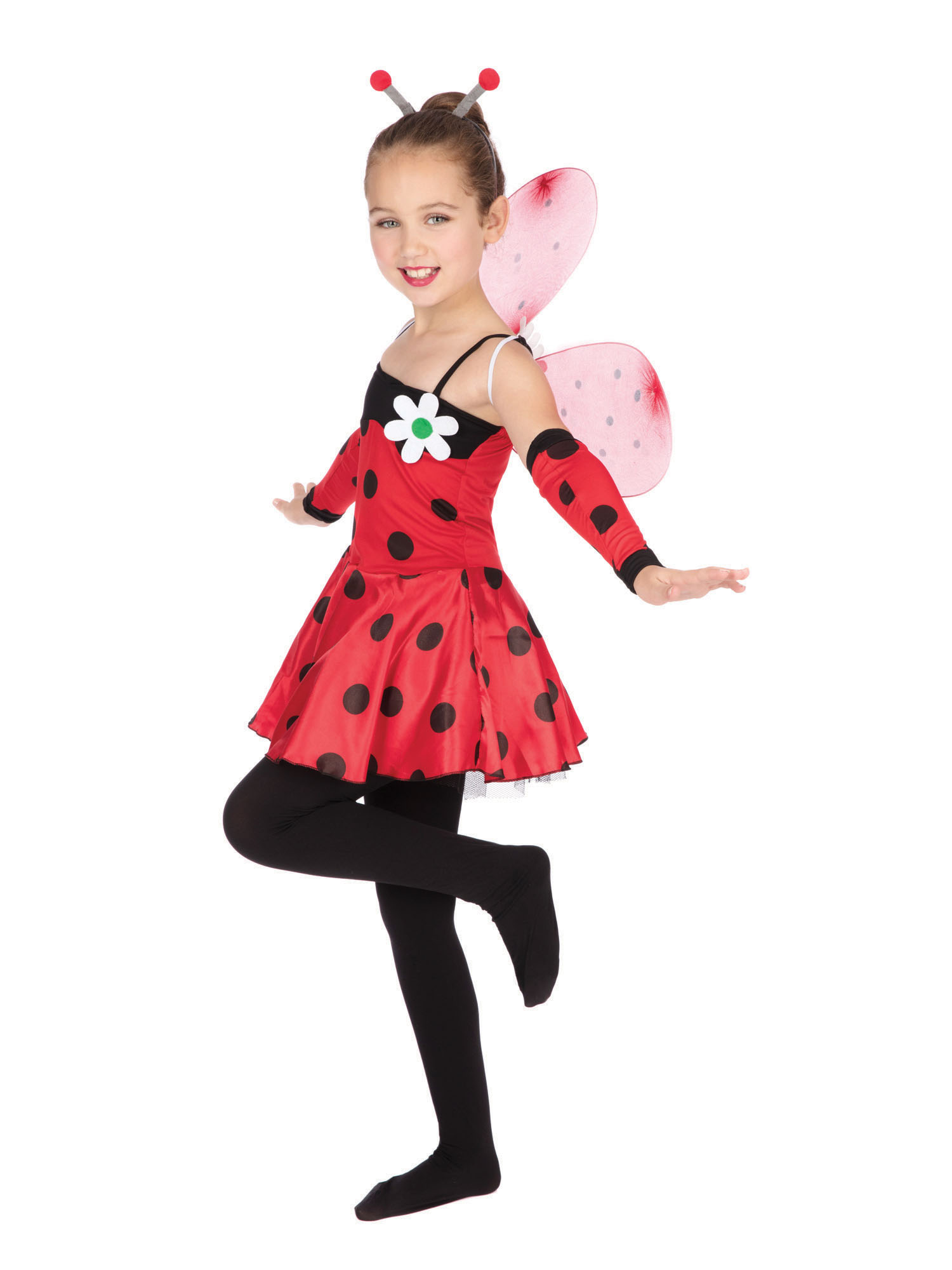 Girls Ladybug Costume Bug Insect Garden Spots Red Kids Book Week Fancy Dress - Picture 7 of 7