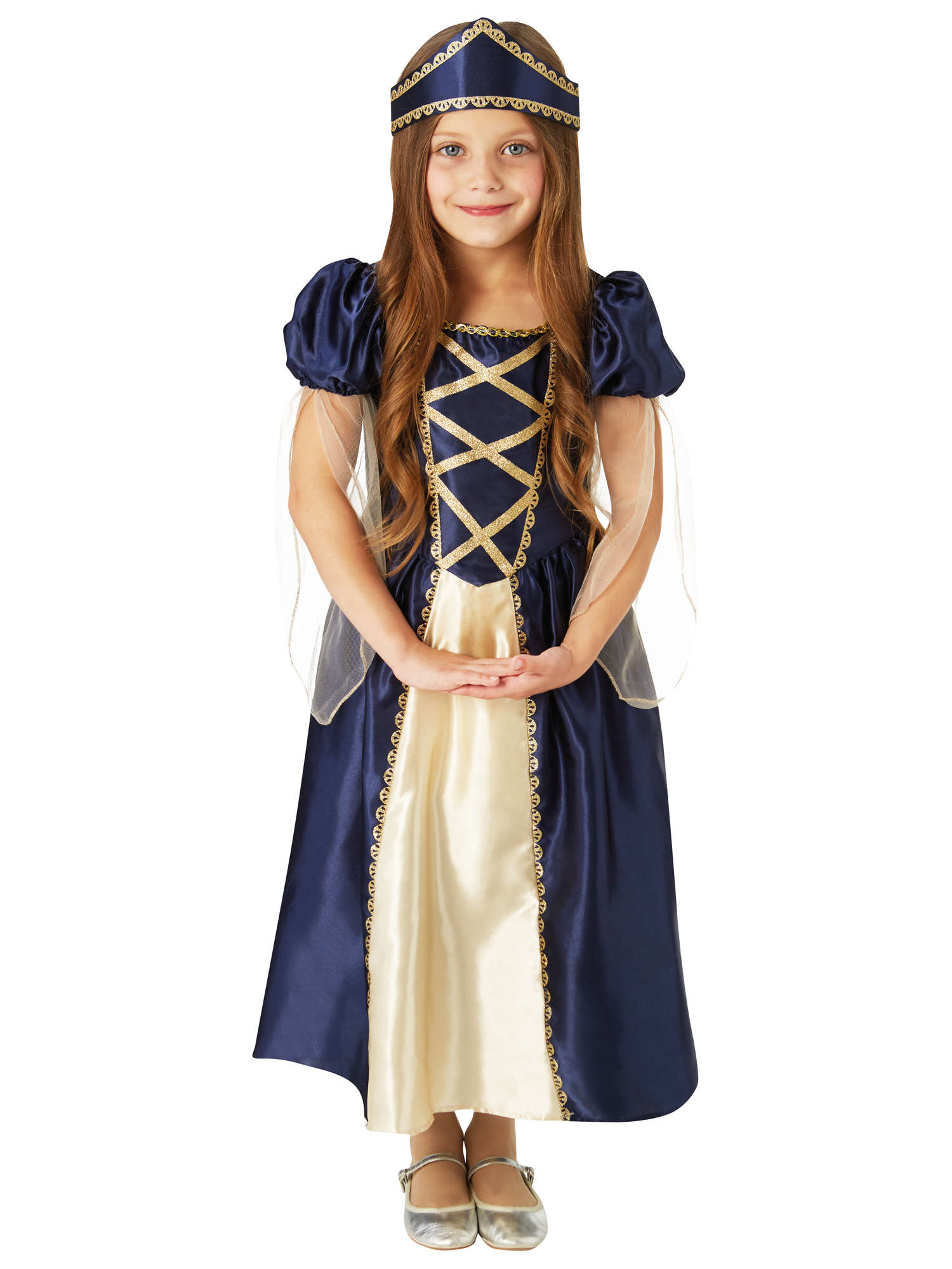 Girls Renaissance Princess Royalty Tudor Medieval Fancy Dress Kids Costume - Picture 7 of 17