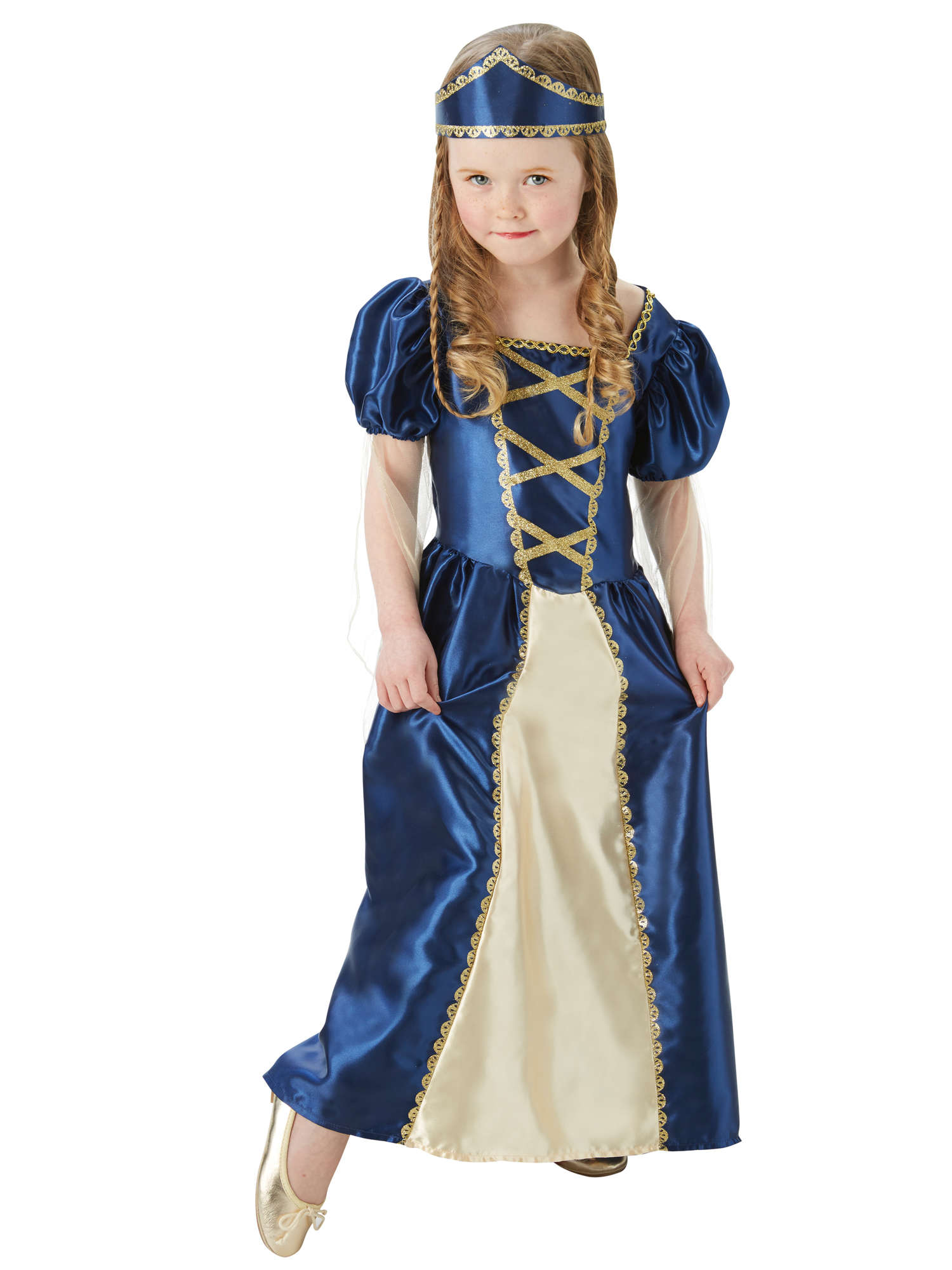 Girls Renaissance Princess Royalty Tudor Medieval Fancy Dress Kids Costume - Picture 9 of 17